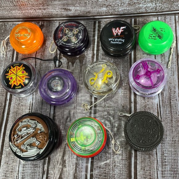 Star Wars Other - Lot of 11 Vintage Yo-Yo YoYo Star Wars WWF Oreo X-Brain Pro Spinner Champion Toy